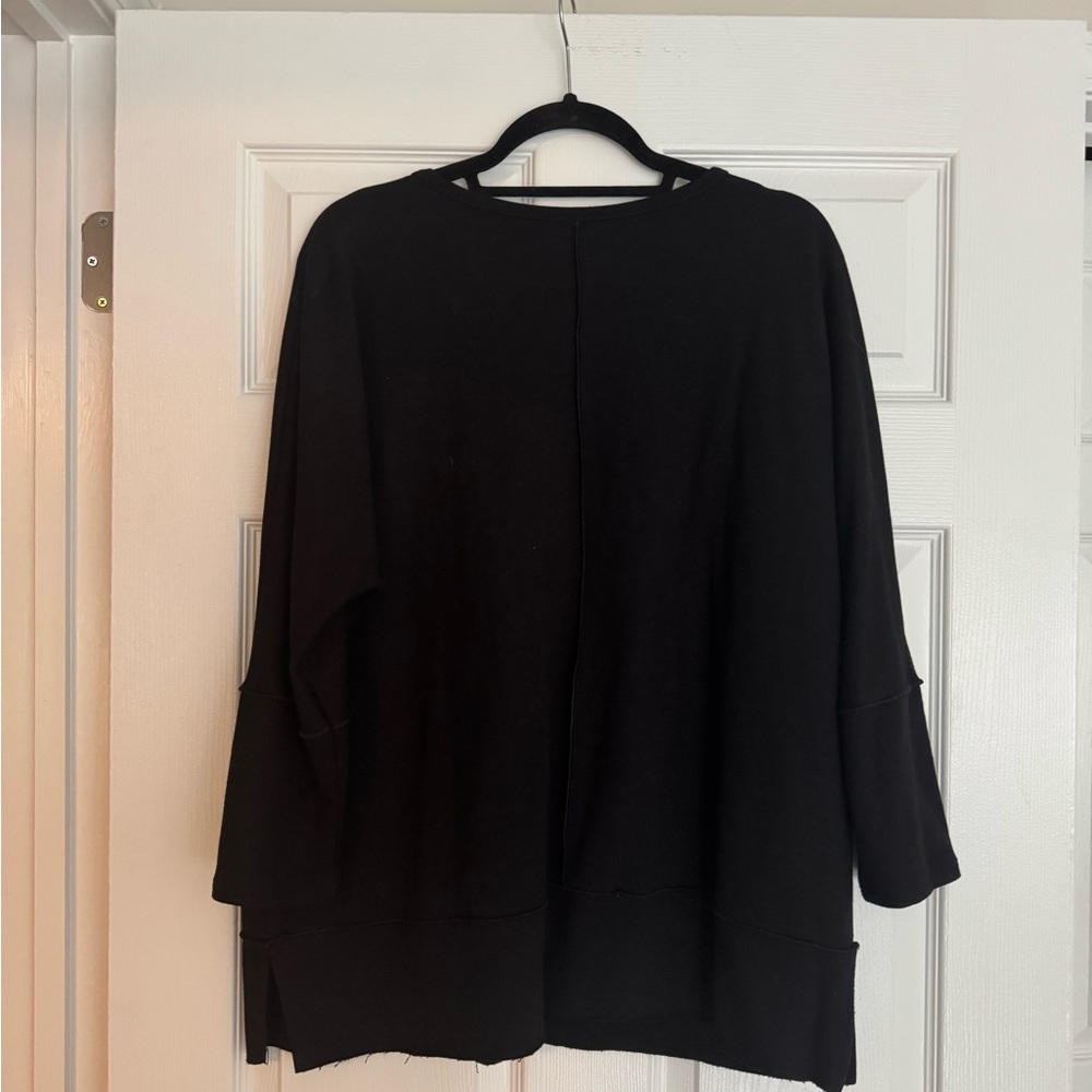 Spanx Perfect Length Top, Dolman 3/4 Sleeve, black, L - worn once - Picture 3 of 6
